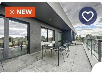 Penthouse terrace in Ixelles